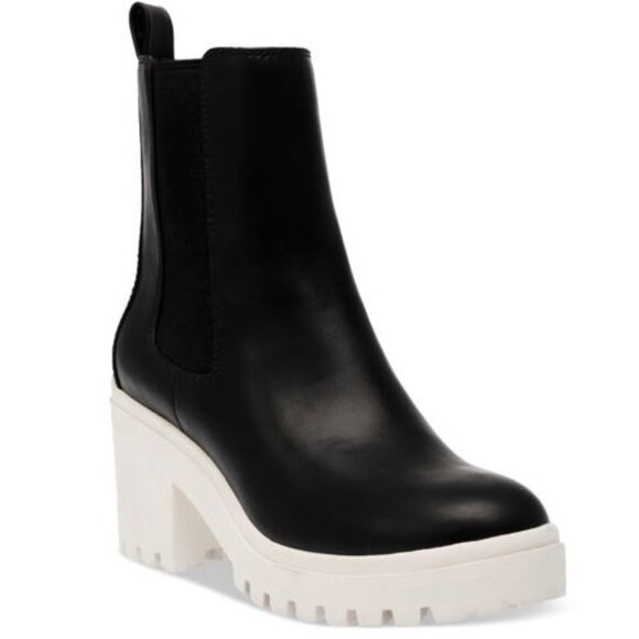 Wild Pair Shoes - Wild Pair Women's Brooklan Chelsea Booties Black With Bone Sole Size 6M NWB